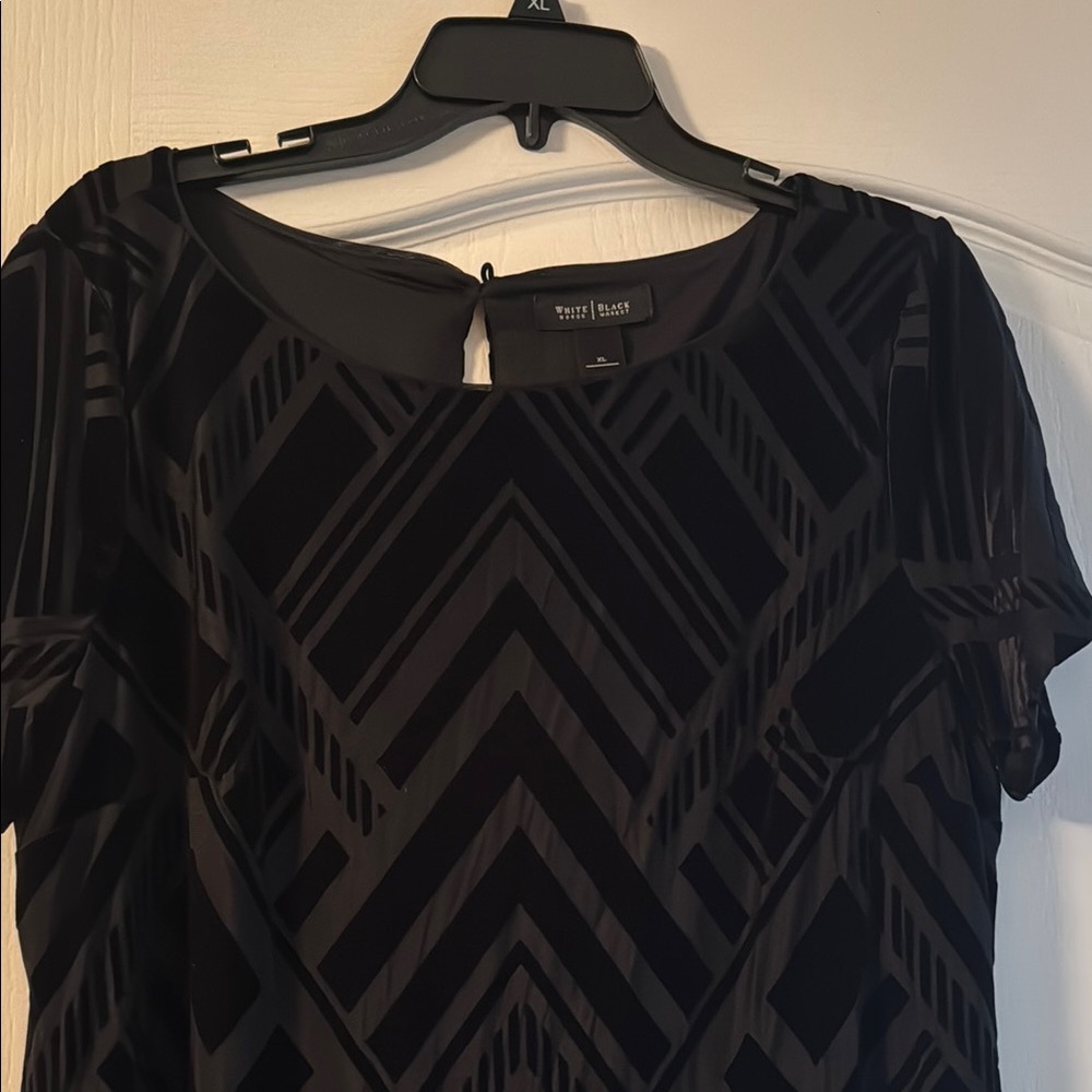 White House Black Market Black Chevron Dress
